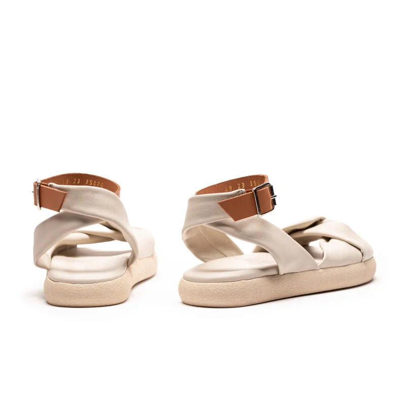 WRAP Off-White | Leather Sandals