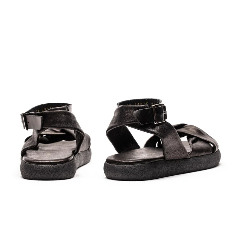 WRAP Smoke | Leather Sandals