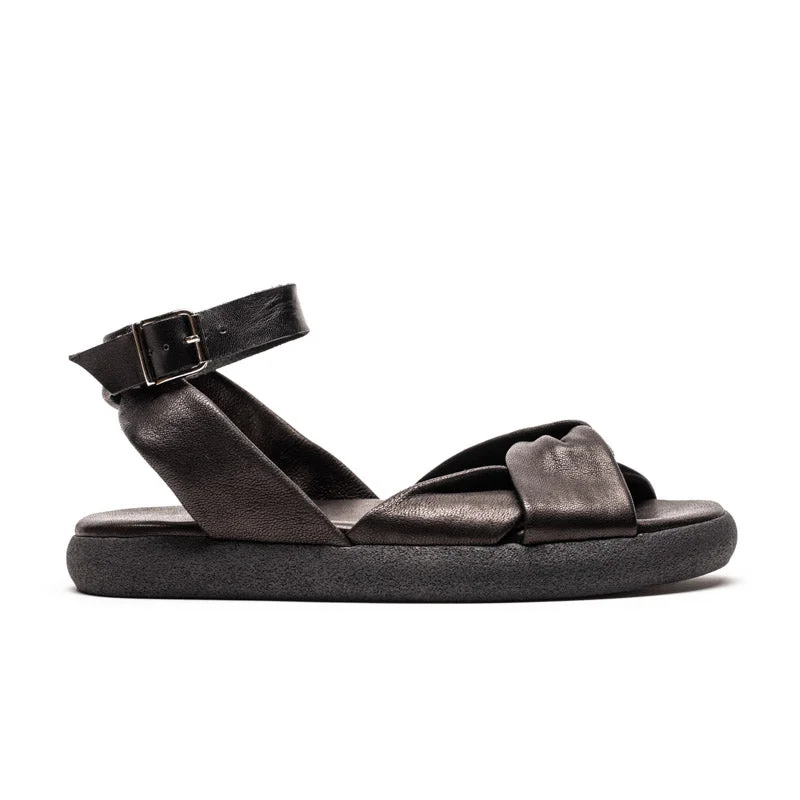 WRAP Smoke | Leather Sandals