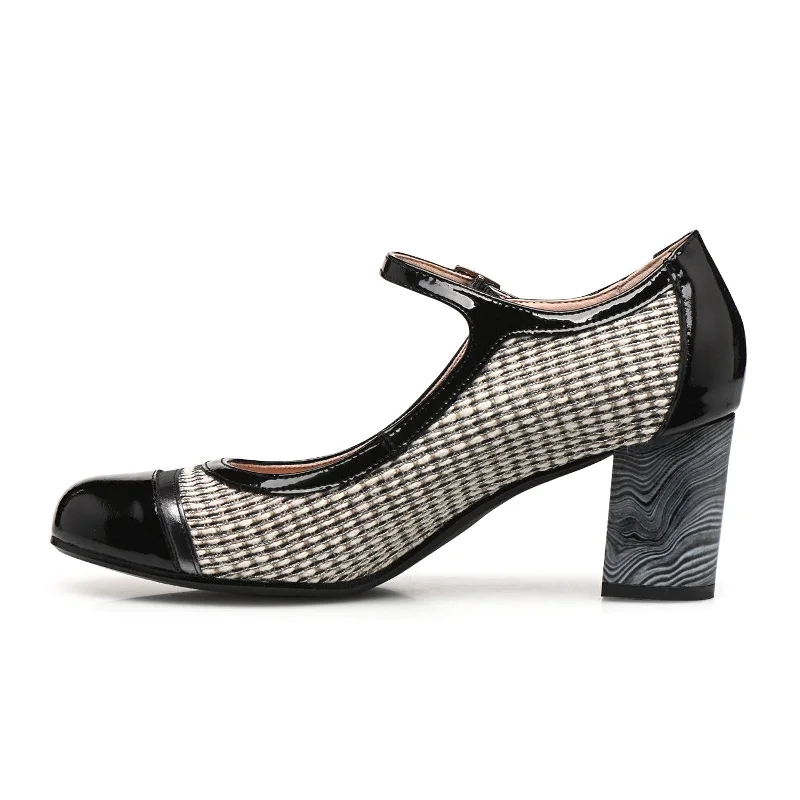 Dorking Rodin D8741 Heeled Mary Jane (Women) - Black/Anthracite